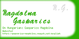 magdolna gasparics business card